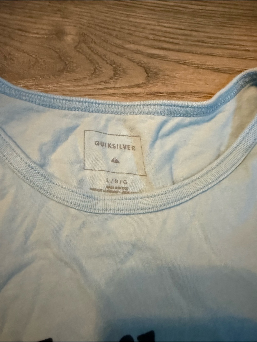 Quiksilver Light Blue Logo Kids Tank Top - Picture 3 of 3